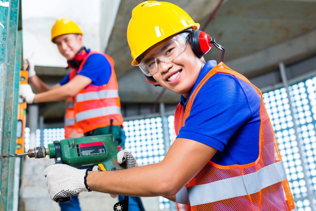 Ochrona dla uszu pracowników budowlanych